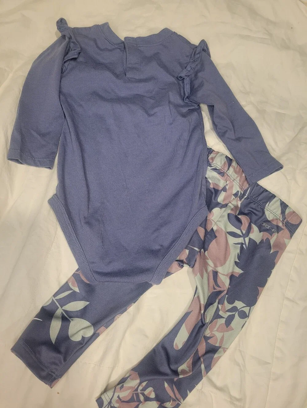 Nike Purple Floral Baby Legging Set